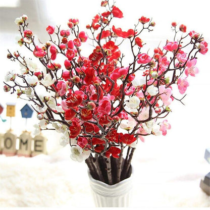 Rose Red Cherry Blossom Stems