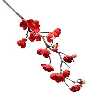 Red Silk Cherry Blossom Stems