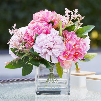 Pink Silk Dahlia Arrangements