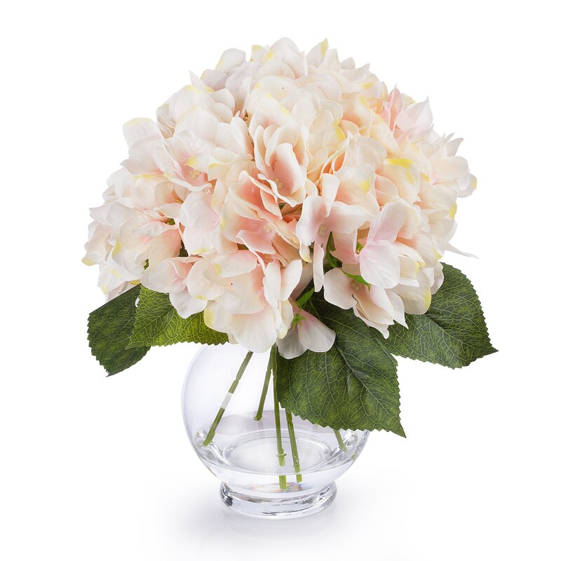 Peach Silk Hydrangea In Vase