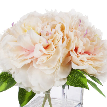 Peach Peony Silk Flowers