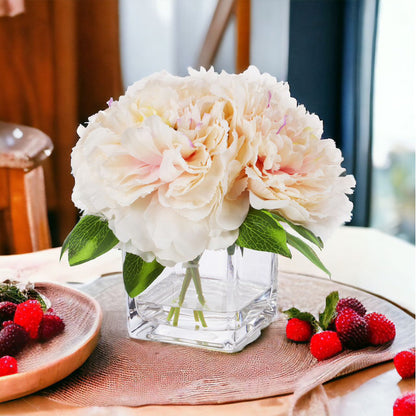 Peach Peony Silk Flowers