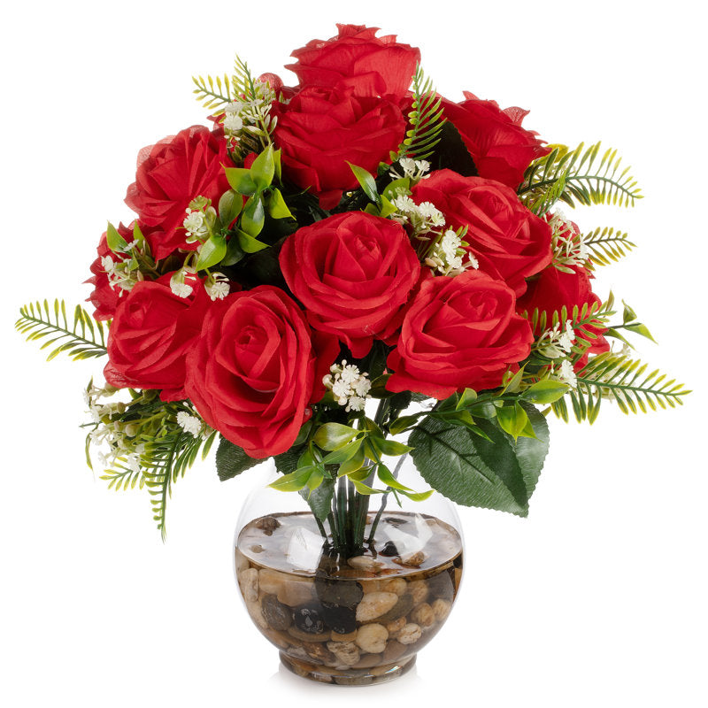 Red Assorted Silk Roses