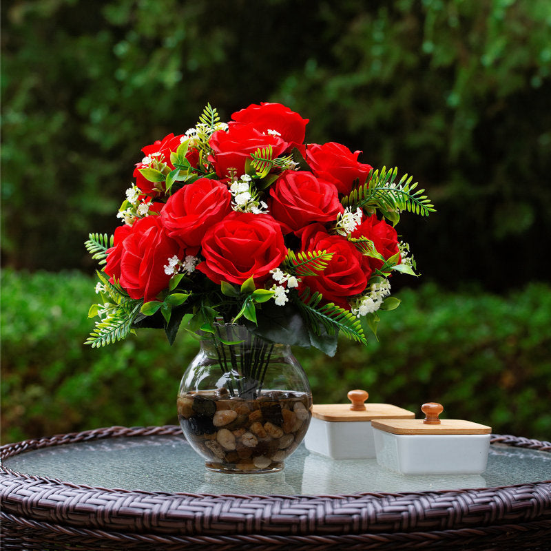 Red Assorted Silk Roses