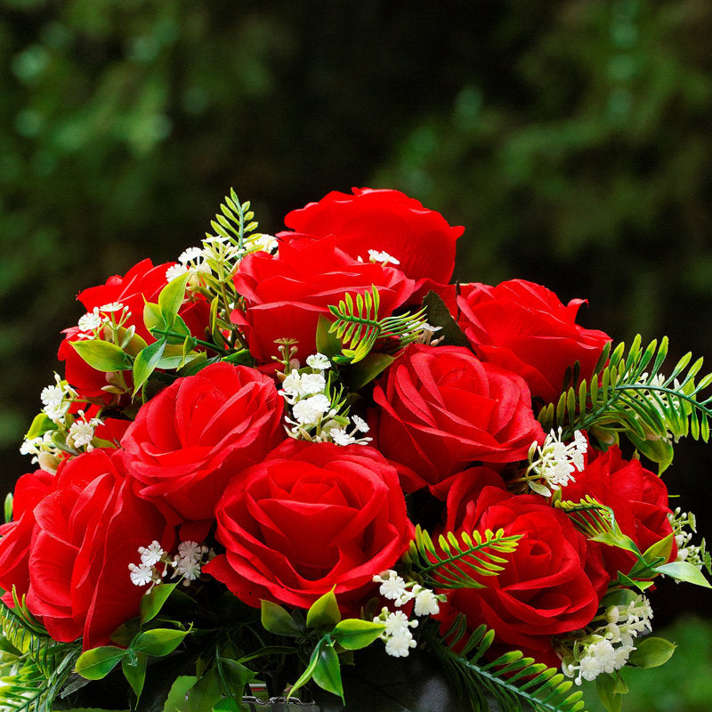 Red Assorted Silk Roses