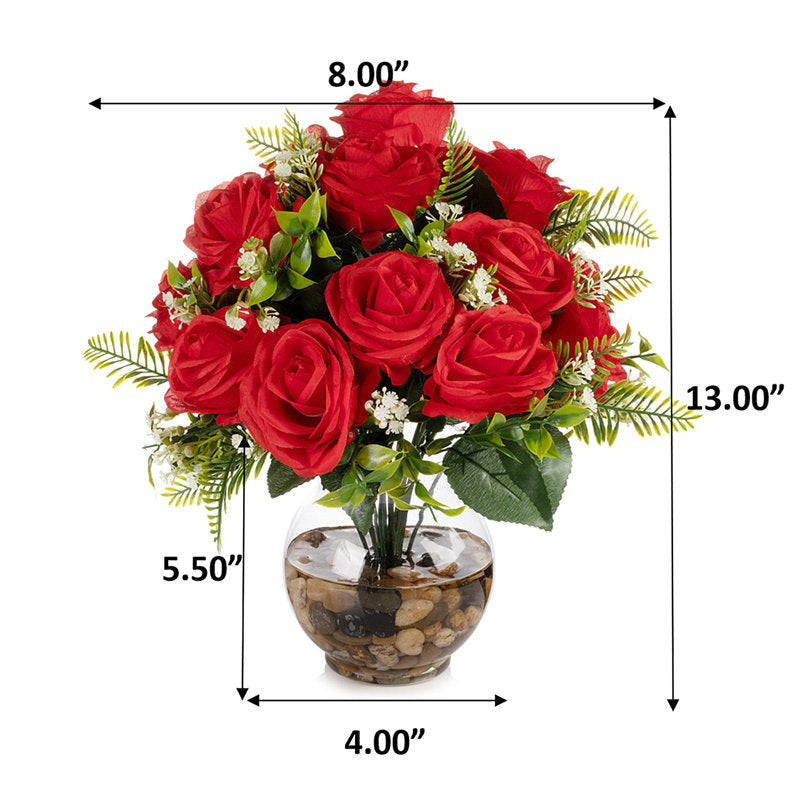 Red Assorted Silk Roses