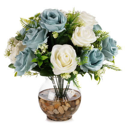 Blue Assorted Silk Roses