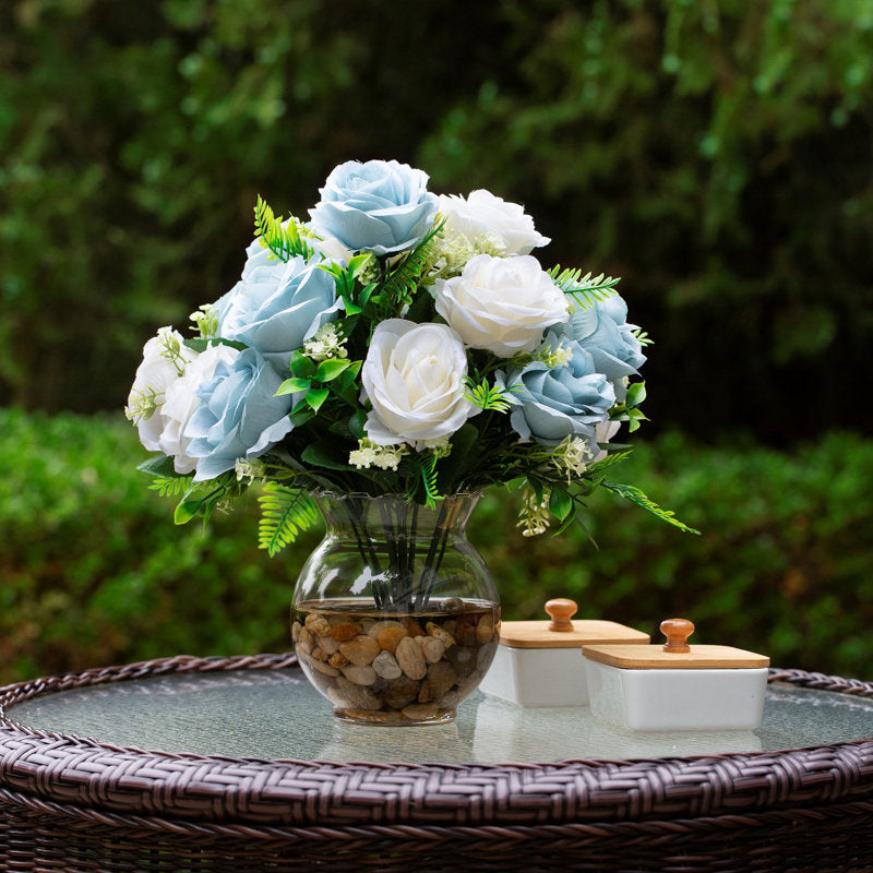 Blue Assorted Silk Roses