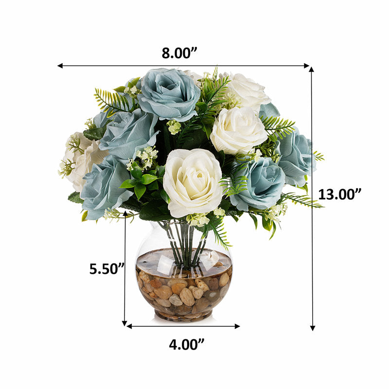 Blue Assorted Silk Roses