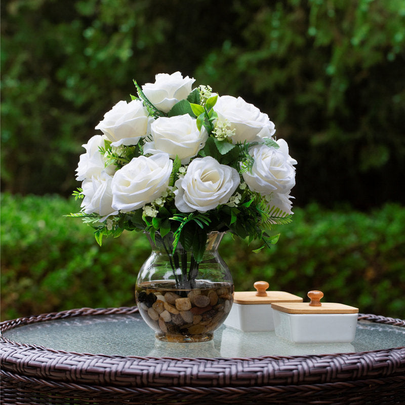 Cream Assorted Silk Roses