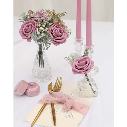 Artificial Mauve Foam Roses