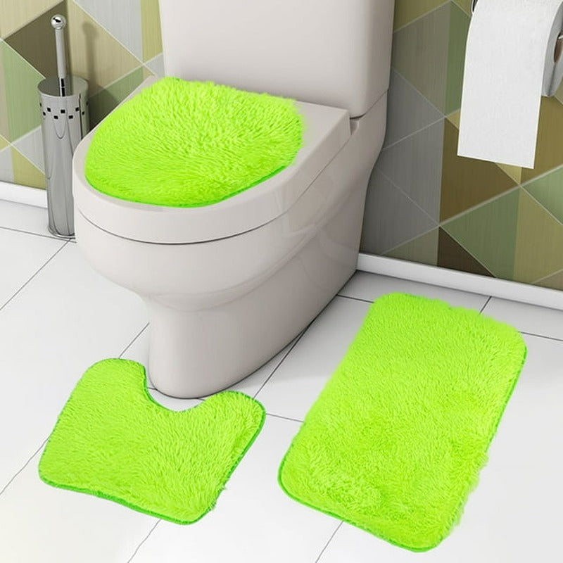 Non-Slip Toilet Rug Set