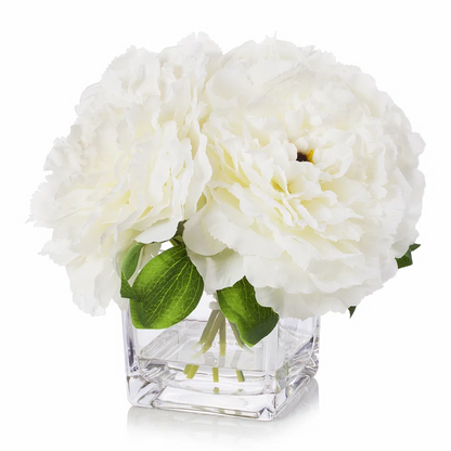 White Peony Flowers Arrangement