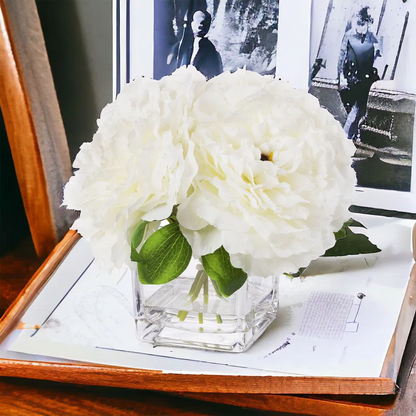 White Peony Flowers Arrangement