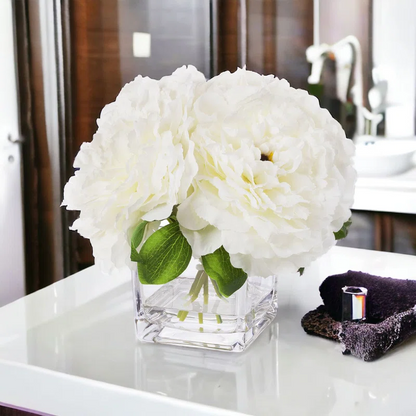 White Peony Flowers Arrangement