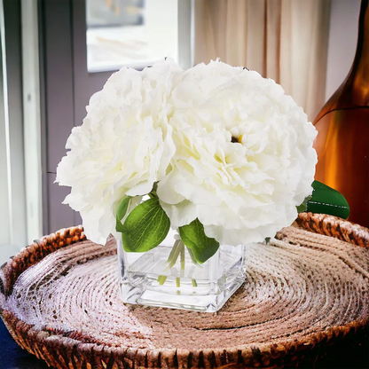 White Peony Flowers Arrangement