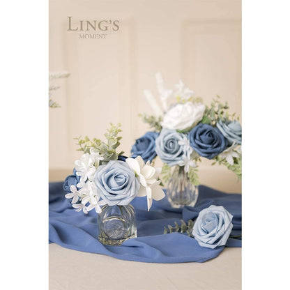 50-Pack Shades of Blue Foam Roses