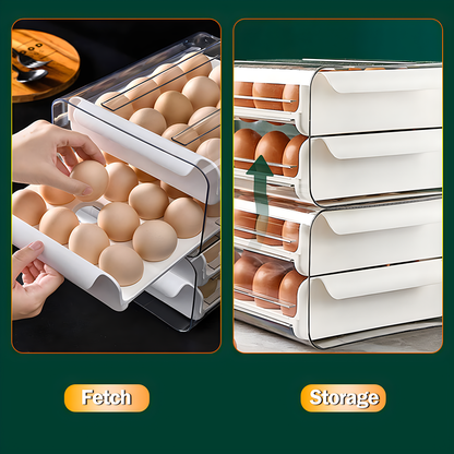 2-Tier Egg Storage Organizer Tray