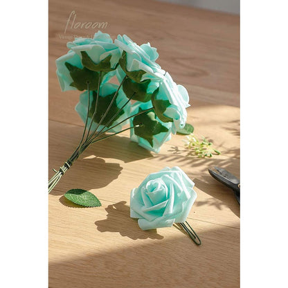 Robin's Egg Blue Foam Roses