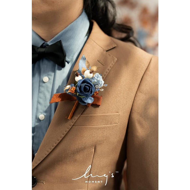 Terracotta Boutonniere Set