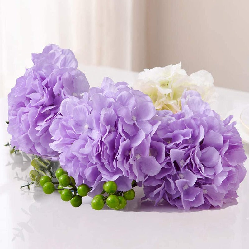 Purple Hydrangea Flowers w/ Stems