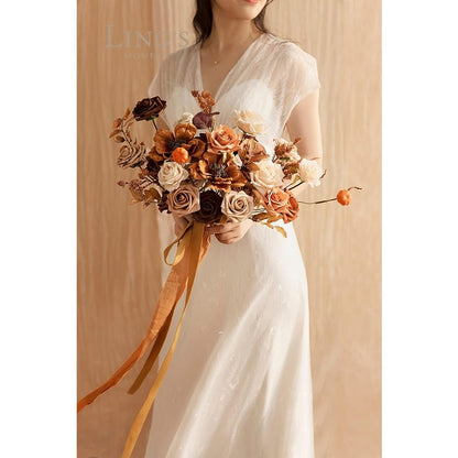 Amber Wedding Flowers Bouquet