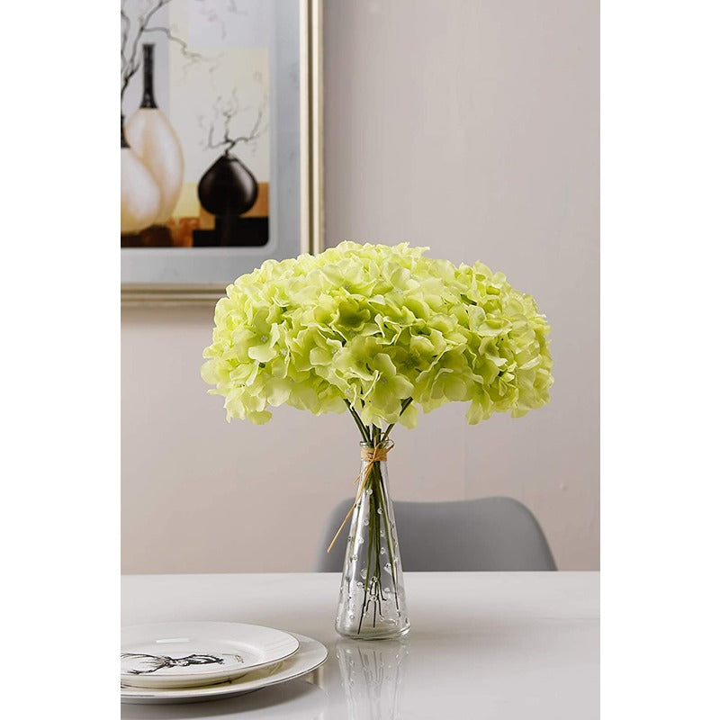 Green Hydrangea Flowers w/ Stems