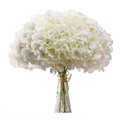 White Hydrangea Flowers w/ Stems