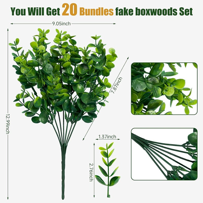 Outdoor UV-Resistant Green Shrubs