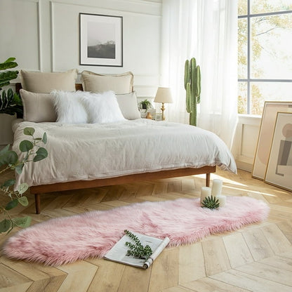 Pink Fluffy Area Rug