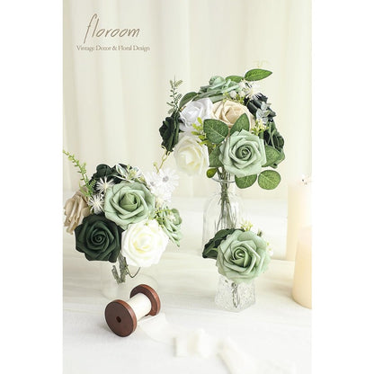 Artificial Beige Foam Roses