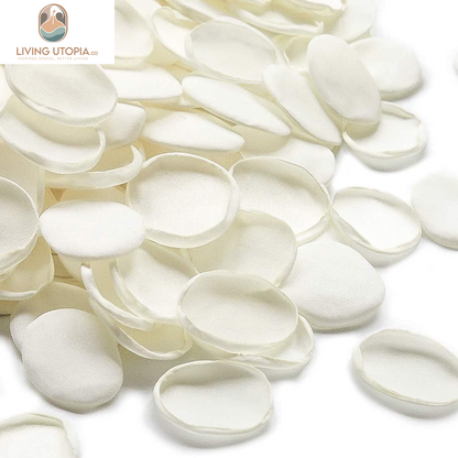 300Pcs Rose Petals Ivory Faux Silk Flower Petals for Wedding Flower Girl Basket White Aisle Scatter Dinner Table Centerpieces Party Confetti Bridal Shower Romantic Night Decoration