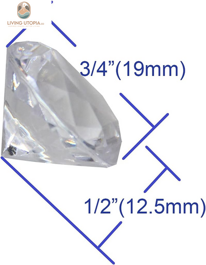 Clear Acrylic Diamond Vase Fillers 1 Pound - 240 Pcs 3/4 Inch Wedding Party Event Banquet Birthday Decoration Crystals Gem Table Scatters (Clear, 240 Pcs)