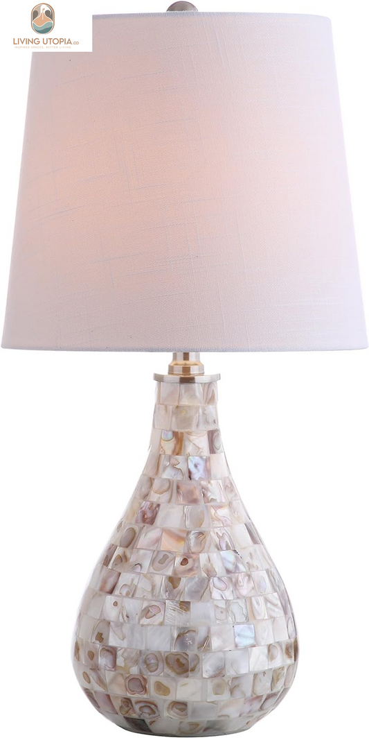 JYL1024A Mona 20.5" Mini LED Table Lamp, Cottage, Coastal, Transitional, Modern, Elegant, Office, Living Room, Family Room, Dining Room, Bedroom, Hallway, Foyer, Seashell