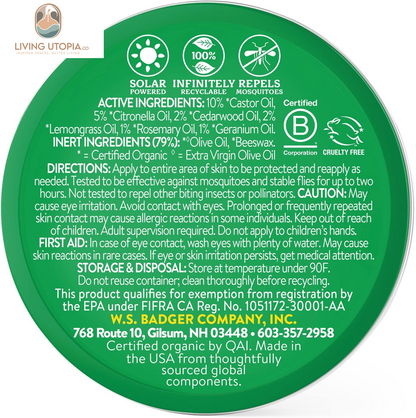 Citronella Bug Repellent Balm – Deet-Free Tin