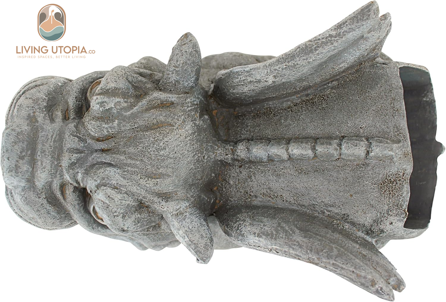 Roland the Gothic Gargoyle Gutter Guardian Rain Downspout Extension Outdoor Statue, 10 Inch Long, Cast Stone Resin, Grey Stone Finish