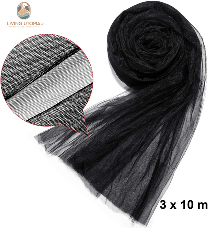 Black Outdoor Insect Netting (9.84 x 32.81 ft)
