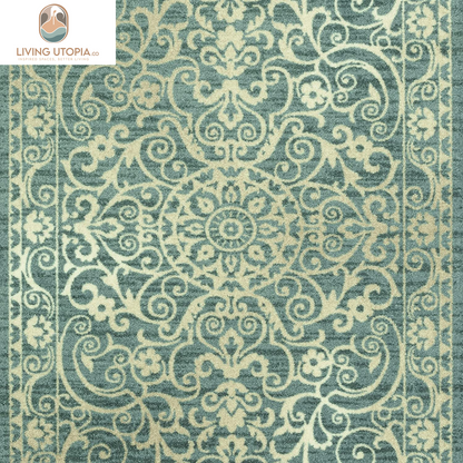 Area Rug - Pelham 5 X 7 Large Area Rugs [Made in USA] for Living Room, Bedroom, and Dining Room, Light Spa
