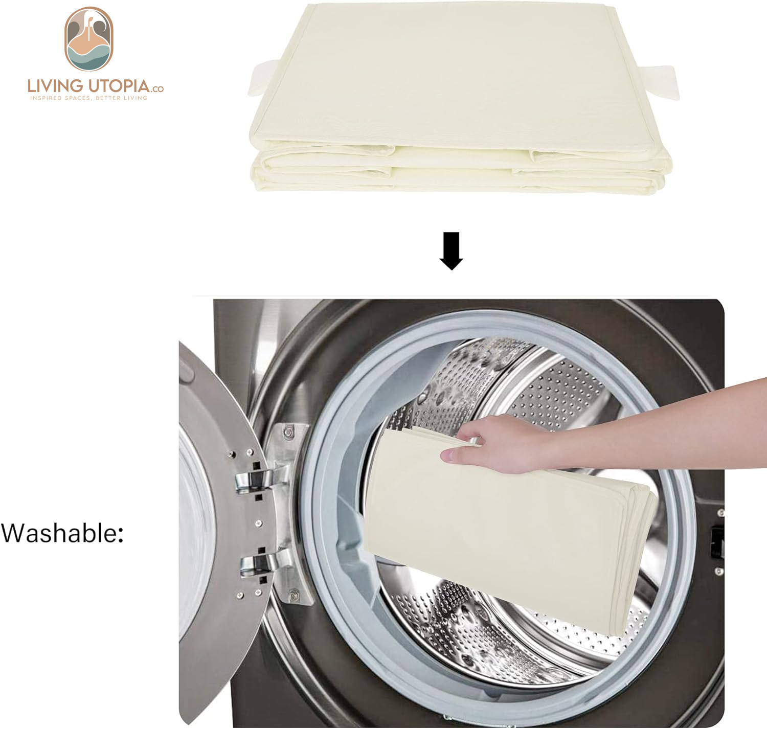 3-Shelf Hanging Organizer, Foldable Hanging Closet Storage, Closet Shelves Organizer for Camper, Beige, 29 ½" H X 12" W X 12" D, 2-Pack