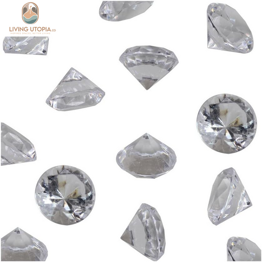 Clear Acrylic Diamond Vase Fillers 1 Pound - 240 Pcs 3/4 Inch Wedding Party Event Banquet Birthday Decoration Crystals Gem Table Scatters (Clear, 240 Pcs)