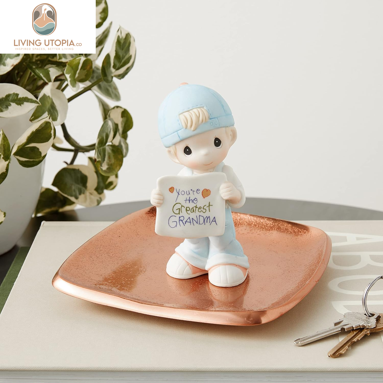 , You'Re the Greatest Grandma, Bisque Porcelain Figurine, Boy, 133034