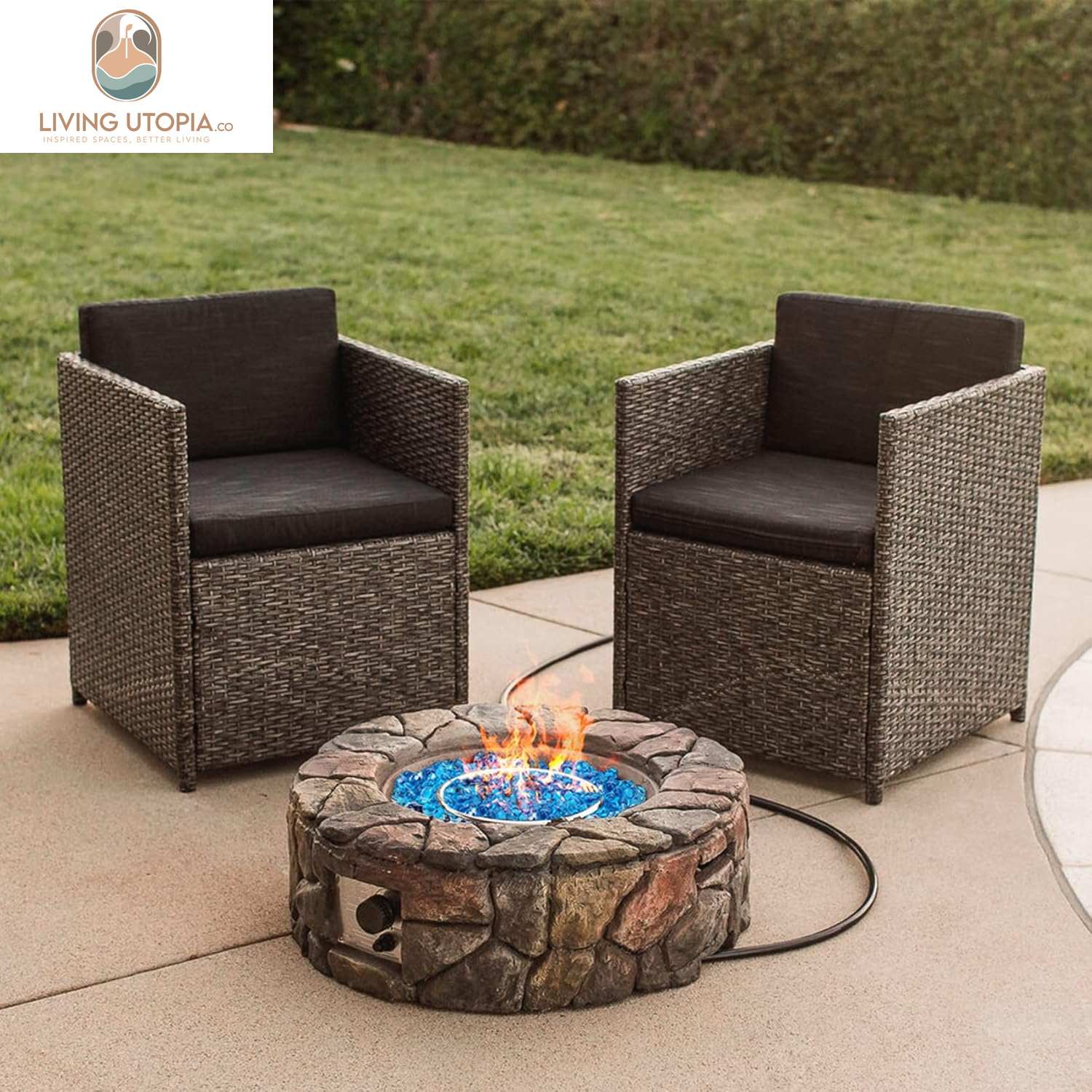 Caribbean Blue Reflective Fire Pit Glass – 10 lb