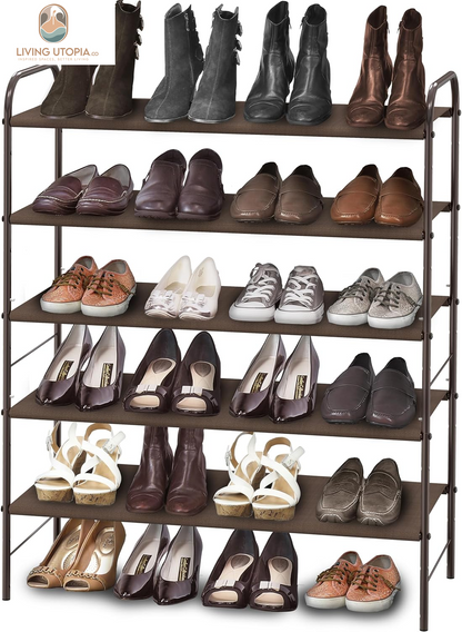 5-Tier Shoe Rack Storage Organizer, Bronze