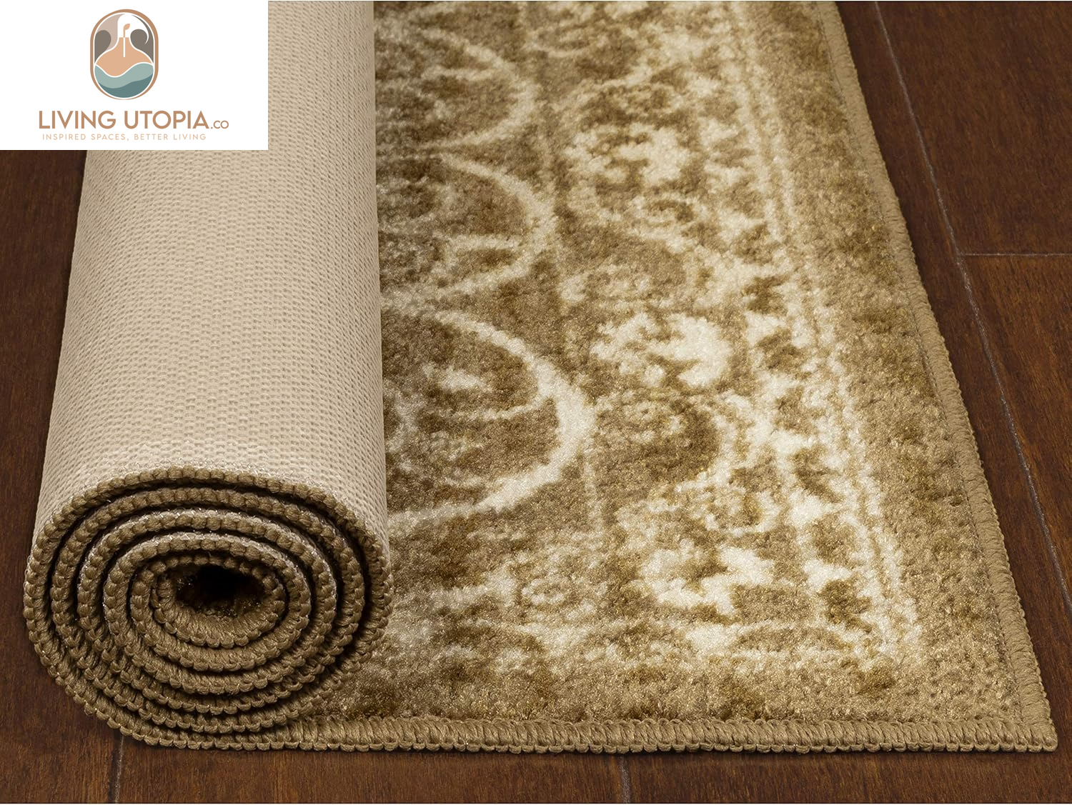 Area Rug - Pelham 5 X 7 Large Area Rugs [Made in USA] for Living Room, Bedroom, and Dining Room, Khaki