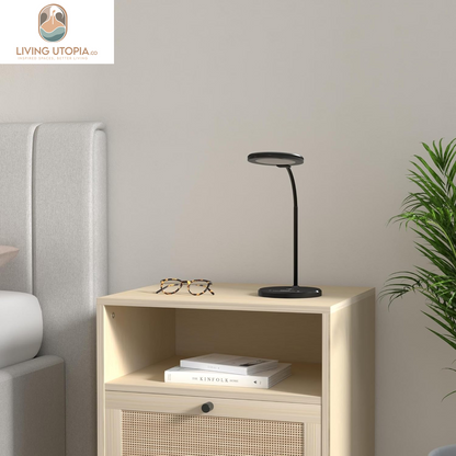 Desk Lamp, LED Desk Lamp with USB Charging Port, 5 Lighting Modes 10 Brightness Levels, Sensitive Control Eye-Caring Office Lamp Black