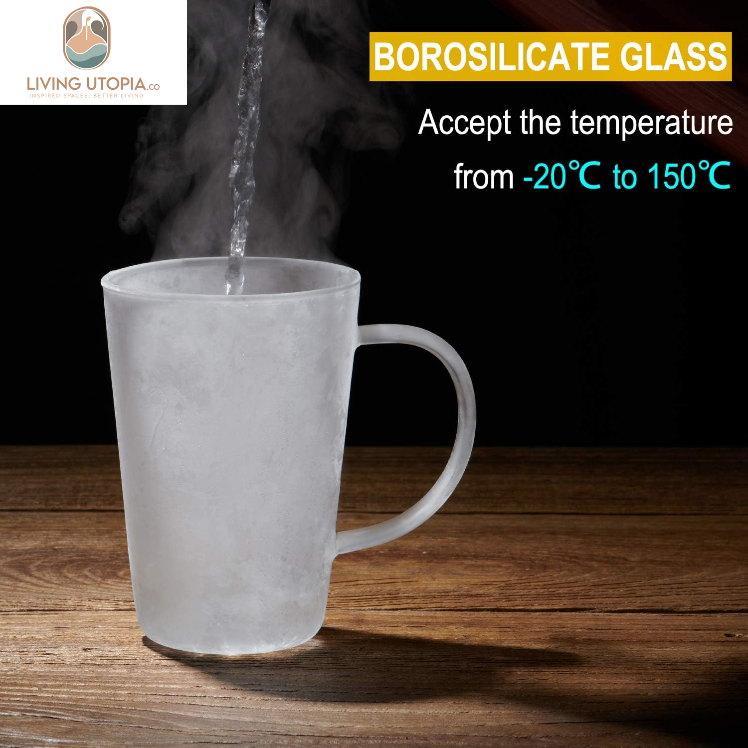 3020.01 Glass Tea Mug with Infuser and Lid, Tea Cup, Clear, 14 OZ, GM001