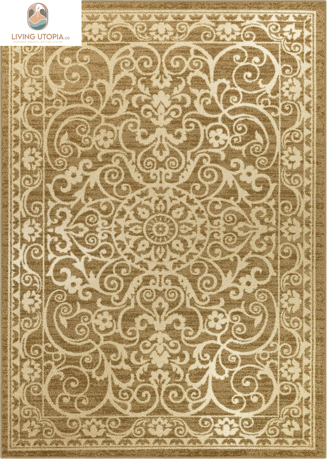 Area Rug - Pelham 5 X 7 Large Area Rugs [Made in USA] for Living Room, Bedroom, and Dining Room, Khaki