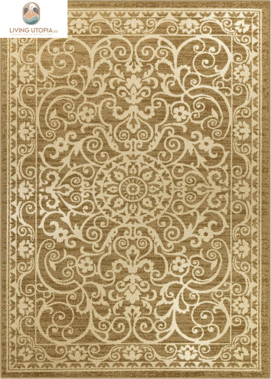 Area Rug - Pelham 5 X 7 Large Area Rugs [Made in USA] for Living Room, Bedroom, and Dining Room, Khaki