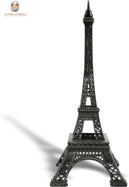 10" Eiffel Tower Statue Decor Alloy Metal, Black