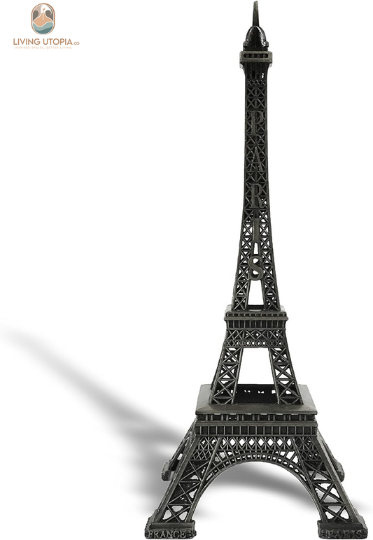 10" Eiffel Tower Statue Decor Alloy Metal, Black